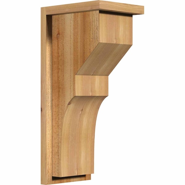 Ekena Millwork Monterey Rough Sawn Corbel w/Backplate, Western Red Cedar, 8"W x 10"D x 22"H COR08X10X22MON01RWR - main
